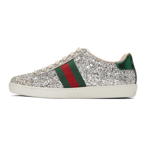 gucci silver glitter high top sneaker|colorful gucci shoes.